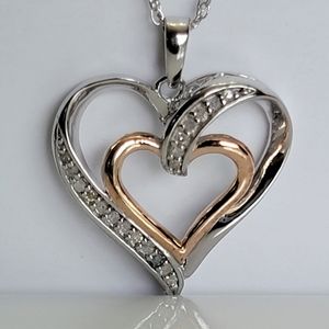 Genuine Diamond Heart Necklace